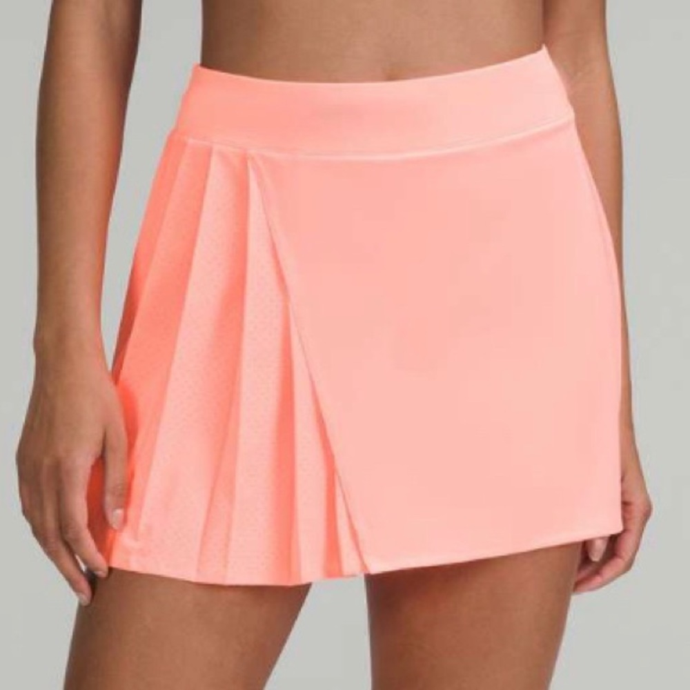 NWT Lululemon Asymmetrical Pleated Tennis Skirt Sunset Sz 2